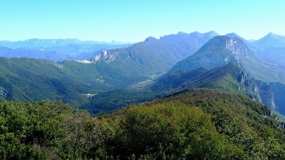 Randonnée Rochecolombe vue sur Les 3 becs