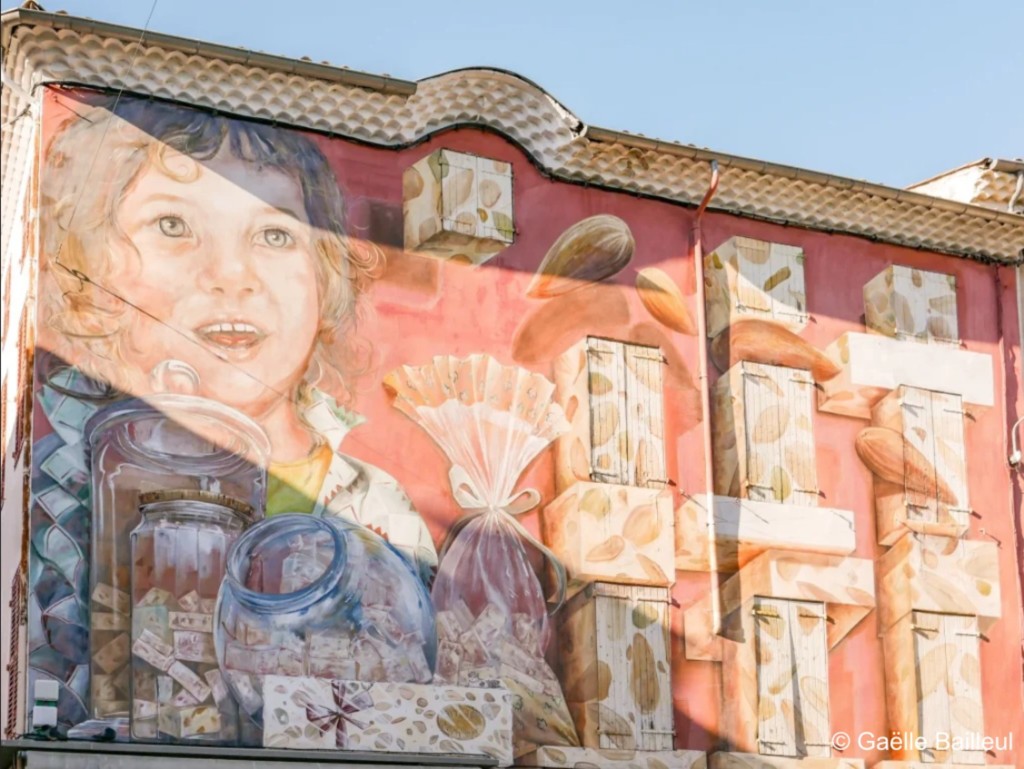 Fresque du Nougat Fresque du nougat Montélimar Drôme