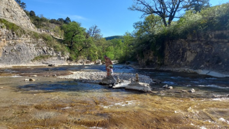 Baignade dans le Roubion
