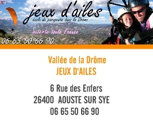 parapente Jeux d'ailes Vallée de la Drôme, drôme